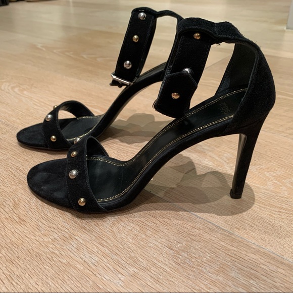 MAJE BLACK STUDDED SUEDE SANDAL - Picture 4 of 7